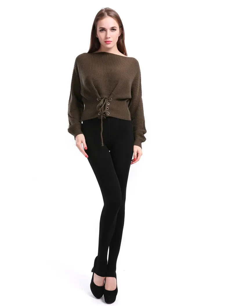 Leggings invernali per donna Leggins caldi Leggins in velluto tinta unita Leggings a vita alta Leggings elasticizzati dropshipping