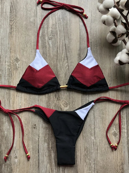 2023 Sexy Bikini Mehrfarbiger Badeanzug Damen Bademode Push-Up Gerippter Bikini-Set Brasilianischer Badeanzug Strandbekleidung Bademode Biquini