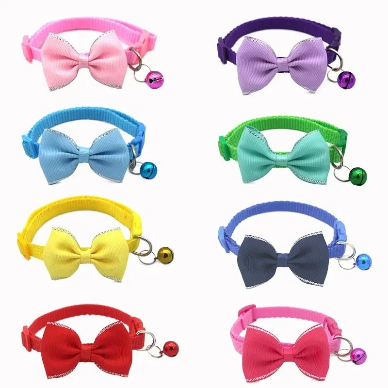 Collari per animali domestici nuovi collari per campane con fiocco per animali domestici collari per gatti carini forniture per animali domestici strumento per vestire animali domestici regolabile multicolore accessori per an