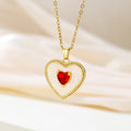 Collana con ciondolo a forma di cuore in stile elegante, design cavo, regalo per la festa della mamma, adatto ai migliori amici senza scatola