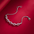 Bracciale in argento 925 con diamanti tempestati di rubini Bracciale ovale in stile trendy squisiti braccialetti rossi di fascia alta gioielli da sposa regali donna