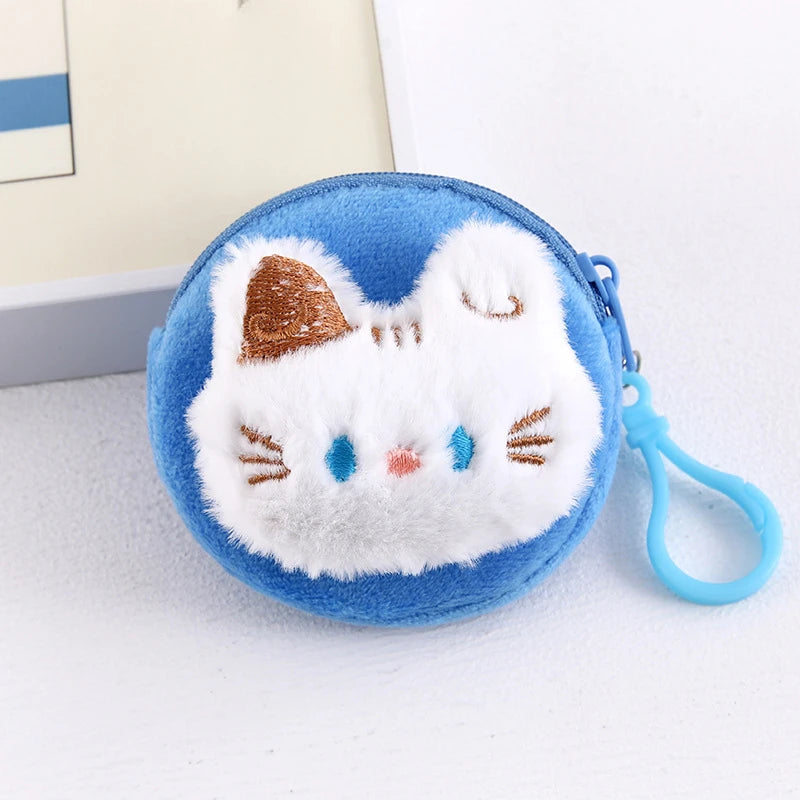 Cartone animato animale ragazzi portamonete in peluche bambini portamonete con cerniera custodia portaoggetti simpatici animali portafogli donna mini borsa regalo per bambini