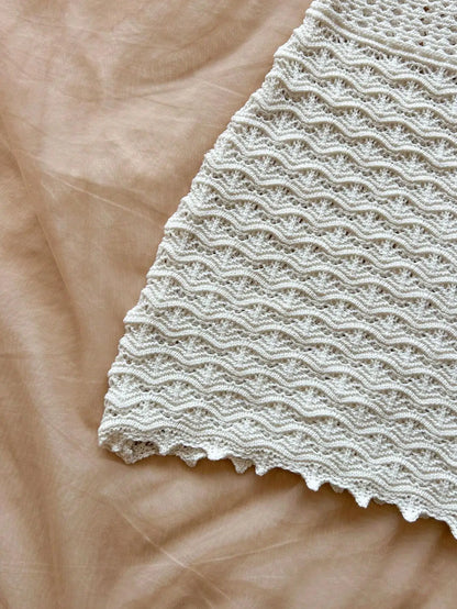 Robe d'été sexy tricotée à col en V creux, perles en bois, coupe ajustée, bretelles de vacances et dégradé de couleurs, robe sans bretelles