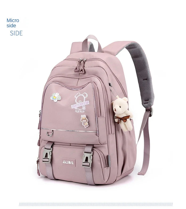Borse da scuola per bambini per ragazze adolescenti Zaino grande Kawaii Zaino da scuola per studenti di medie dimensioni Borsa per libri Zaino da viaggio per laptop