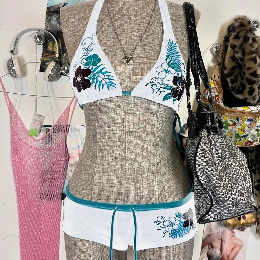 Tendance mode printemps/été Bikini sexy Y2K Ins Design de niche européen et américain Ensemble maillot de bain sexy et ajusté