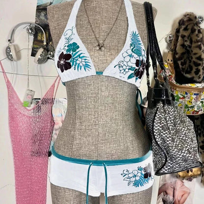 Tendance mode printemps/été Bikini sexy Y2K Ins Design de niche européen et américain Ensemble maillot de bain sexy et ajusté