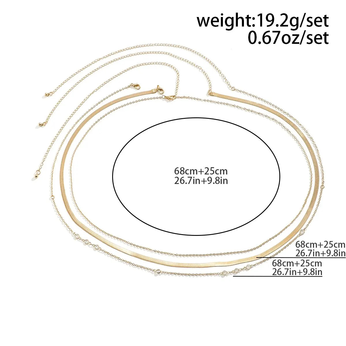 3 pezzi catena a forma di serpente piatta color oro sexy catena in vita a pancia per le donne Boho cintura con strass gioielli per il corpo accessori bikini estivi