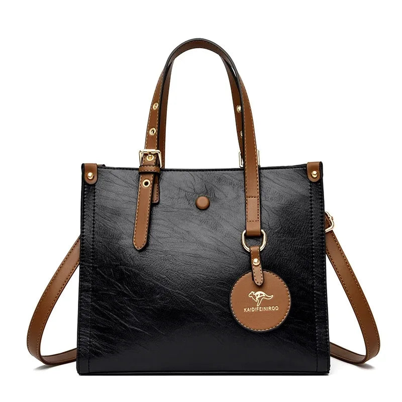 Borse di lusso in morbida pelle Borse da donna Designer 3 strati Borsa a tracolla con tracolla Sac Borsa da donna per lo shopping di grande capacità