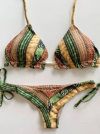 RUOTONGSEPT Sexy Print Bikinis Set Women Swimsuit Bandage Two-Piece Swimwear Brazilian Biquínis Beachwear Bathing Suit 2023 New