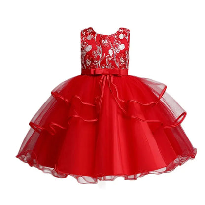 Fashion Prom Flower Girl Dresses Summer Kids Dresses for Girls Lace senza maniche Children Girls Party Dress 2-10 anni