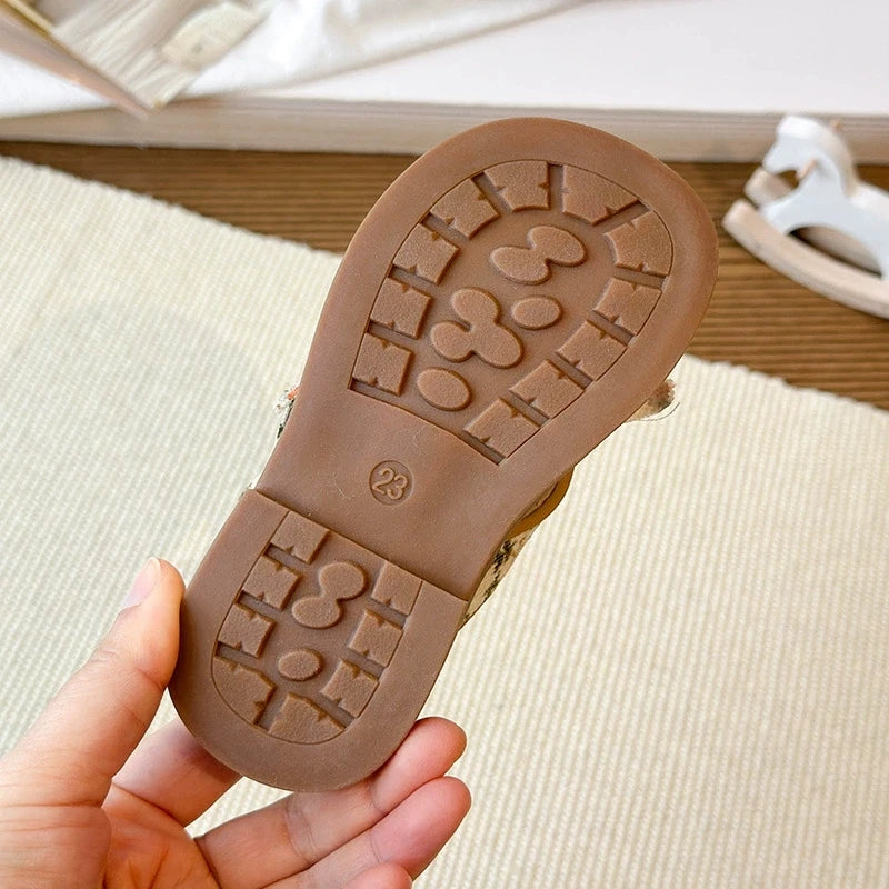 Kinder-Sommersandalen, modische Strand-Blumen-Sandalen, weiche Sohle, Prinzessinnenschuhe, Mädchenpantoffeln