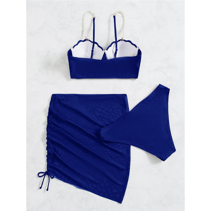 S - XL perle Bikini Push Up costume da bagno donna costumi da bagno donna Bikini a tre pezzi con reggiseno coppa bagnante costume da bagno Swim V4302