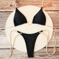 Damen Sexy Brasilianischer Bikini Set Neckholder Triangel Top String Unterteil Zweiteiliger Badeanzug Herz Bademode Sommer Strandmode