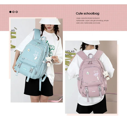 Borse da scuola per bambini per ragazze adolescenti Zaino grande Kawaii Zaino da scuola per studenti di medie dimensioni Borsa per libri Zaino da viaggio per laptop