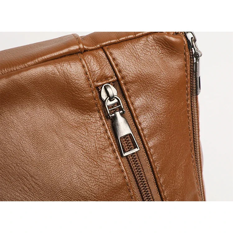 Borsa a tracolla in pelle da donna Tracolla regolabile Chiusura con cerniera Borsa per donna Viaggio Lavoro Borsa a tracolla casual quotidiana