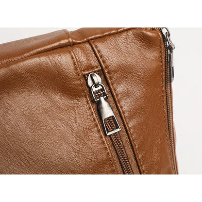 Borsa a tracolla in pelle da donna Tracolla regolabile Chiusura con cerniera Borsa per donna Viaggio Lavoro Borsa a tracolla casual quotidiana