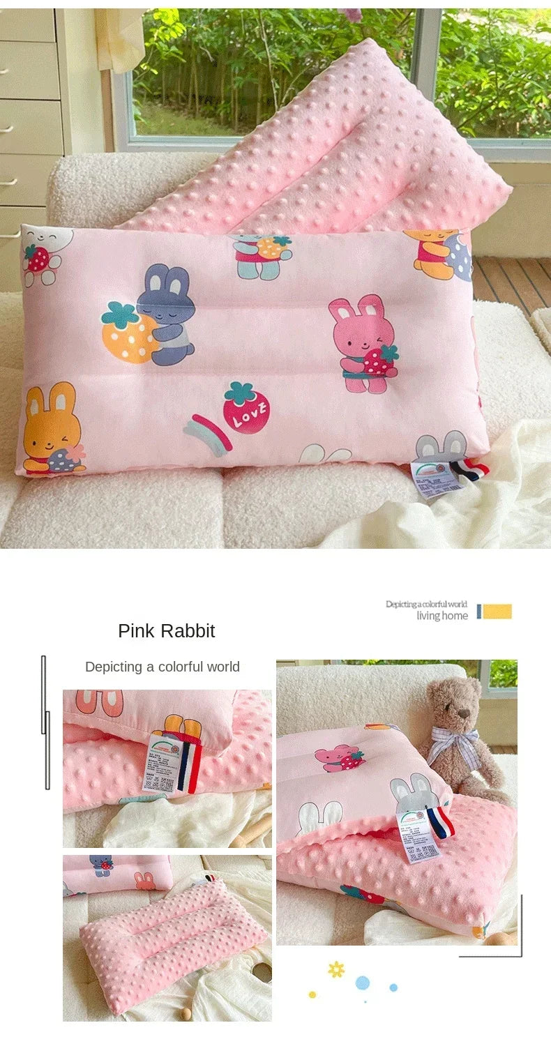 Morbido cuscino per bambini Comodo cuscino per neonato in velluto Poggiatesta per il sonno del bambino Cuscino per bambini traspirante Amore della mamma