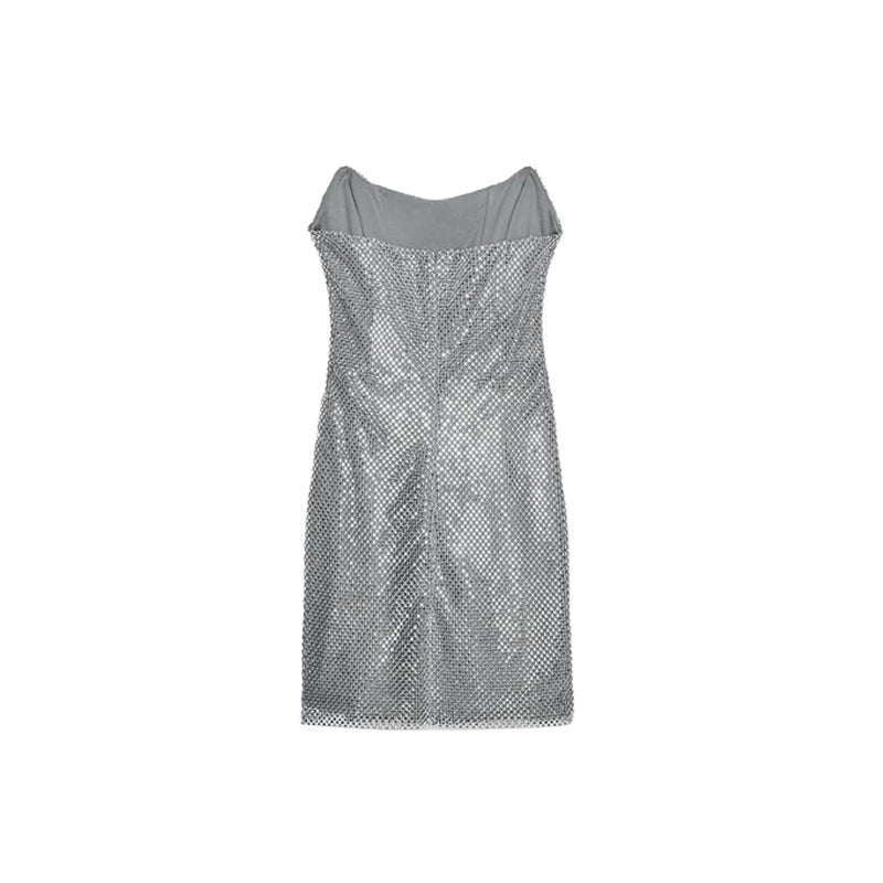 Abito da festa in pelle con ritaglio sexy Guaina senza maniche Lunghezza pavimento Scava fuori Bustier Abito aderente Abiti da sera con cerniera divisa sul retro