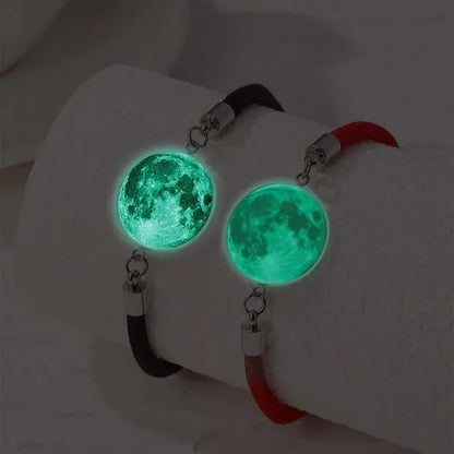 Braccialetti romantici per coppia di sole e luna luminosi per donna Uomo Bracciale coordinato con corda intrecciata fatta a mano Regali di gioielli per San Valentino