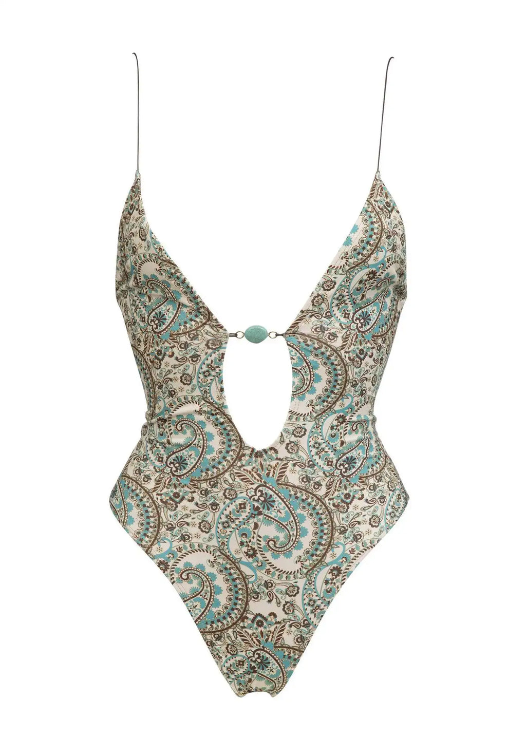 Sexy Deep V One Piece Swimsuit Women Summer Print Bikini Set Backless Swimwear