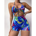 Hot Sale Of The Season New Blue Gradient One-Piece Swimsuit Continuous Change Color Swimwear Sportswear And Bag Accessories Cate