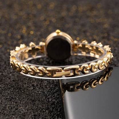 Orologio da polso da donna di lusso Orologi in oro con strass alla moda per donna Orologio da polso al quarzo da donna semplice ed elegante montre femme