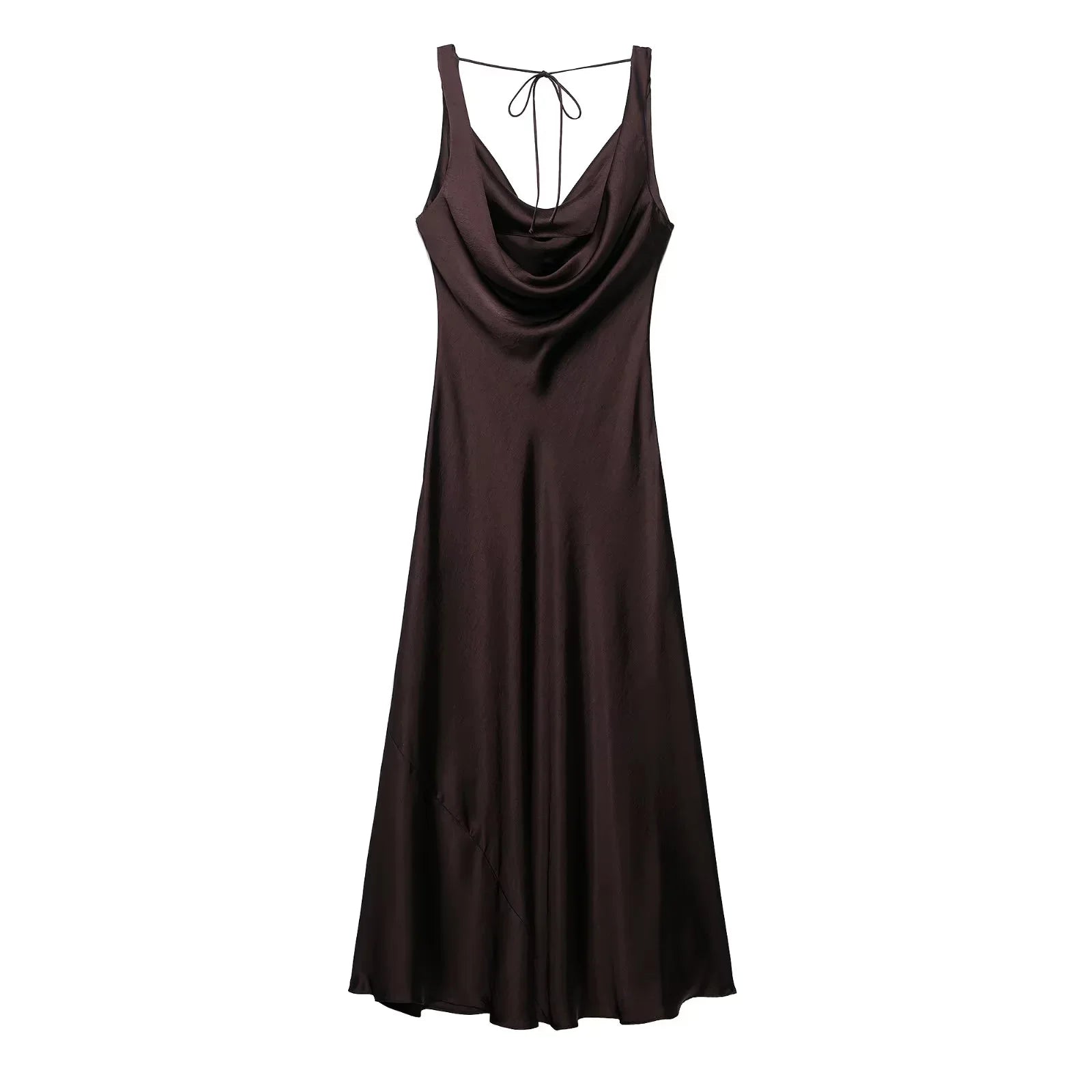 Summer sexy pleated satin chic red women party dress sleeveless beach maxi dress new commuter high street style