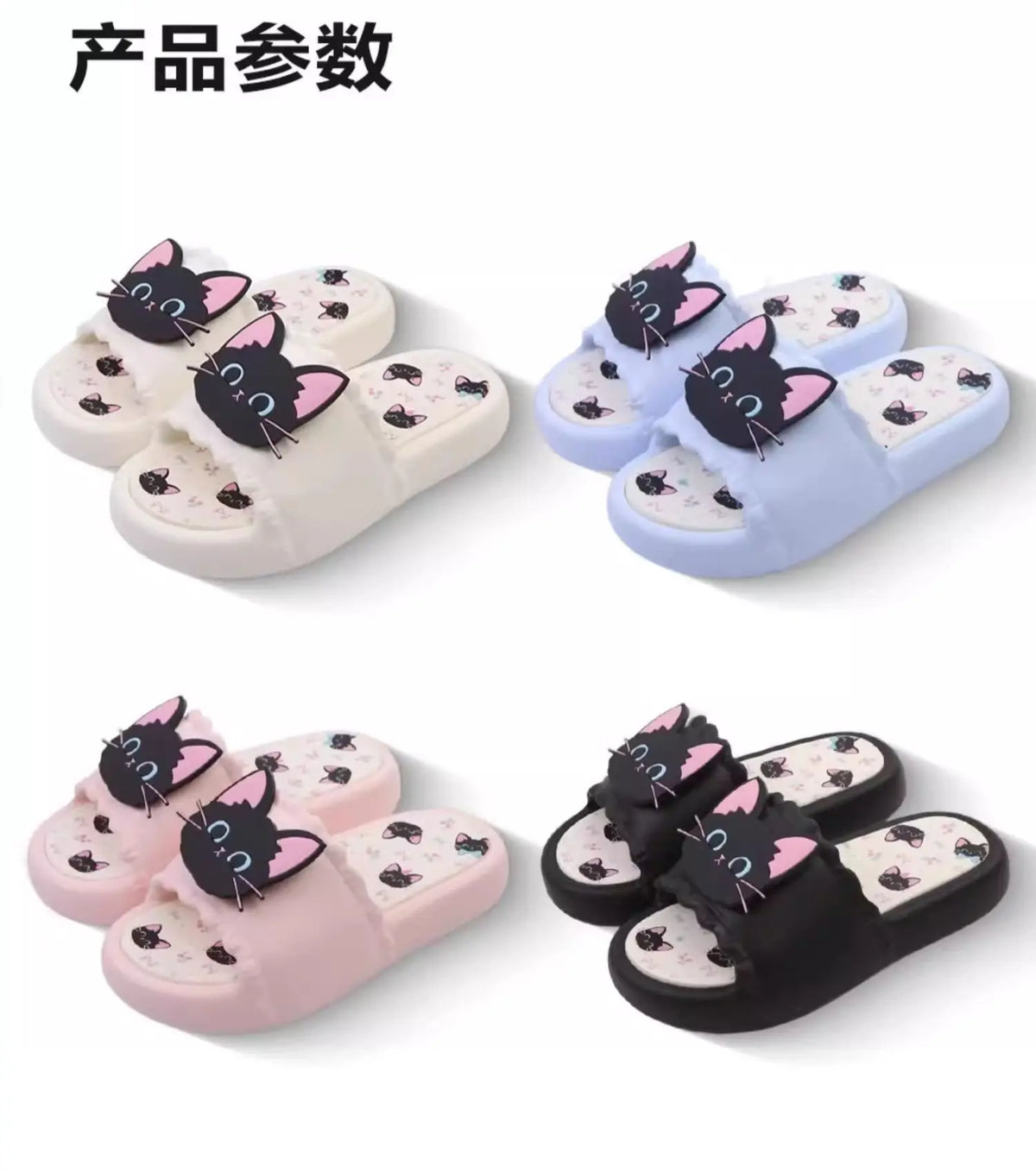 Nuove pantofole vivide da gattino scarpe estive personalizzate da donna donna gatto nero pantofola in EVA scarpe da casa inodore pantofola da spiaggia da bagno