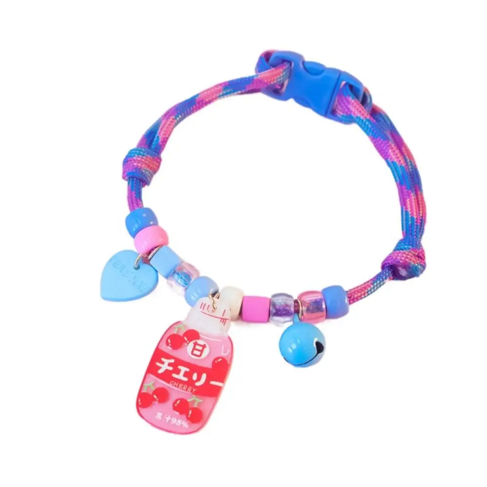 Collana morbida in maglia per animali domestici con campana e ciondoli collare regolabile per cani e gatti collare per animali riutilizzabile forniture per animali domestici