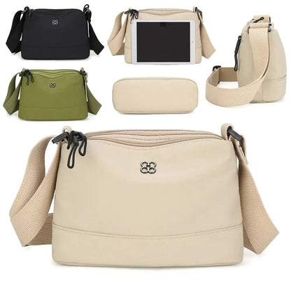 Nuova borsa a tracolla da donna in tessuto di nylon morbido Tasche multiple Borsa stile casual Borse a tracolla in tinta unita per ragazze