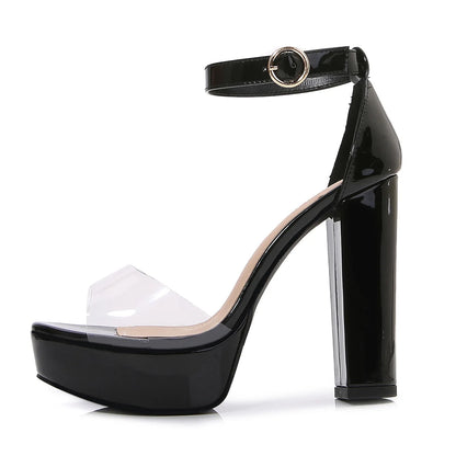 Sandali Donna 2026 Moda Impermeabili con Plateau Tacco Spesso 13CM Scarpe con Cinturino a Fibbia Modello Estivo Sexy con Tacco Alto