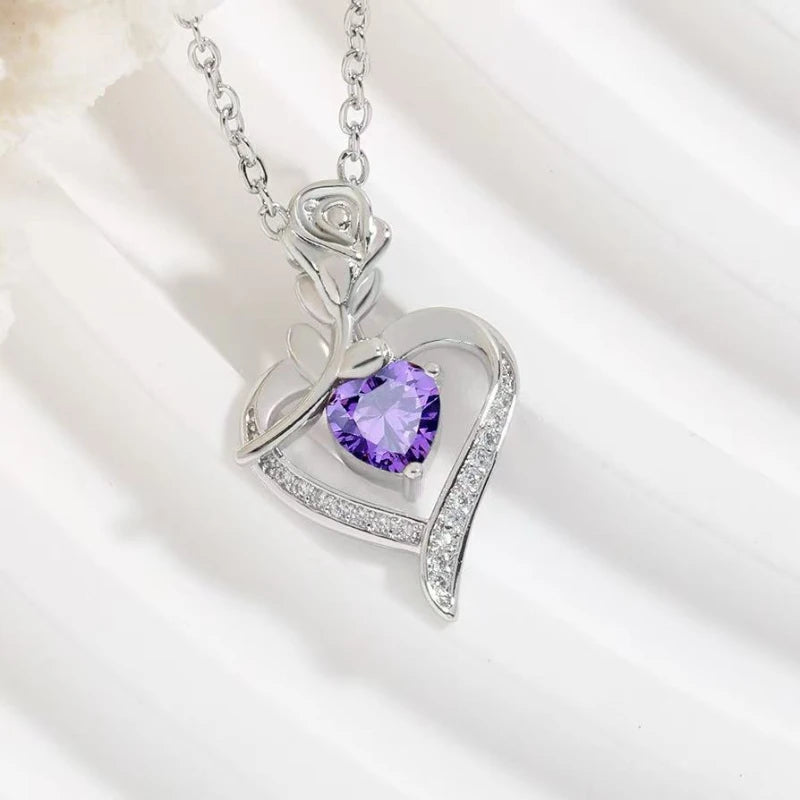 Collana con ciondolo a forma di cuore in stile elegante, design cavo, regalo per la festa della mamma, adatto ai migliori amici senza scatola