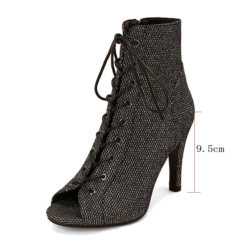 Sgesvier Elegant Ankle Women's Party Ladies Latin Sexy stilettos High Heels For Women Latin dance Boots heels shoes Ballroom
