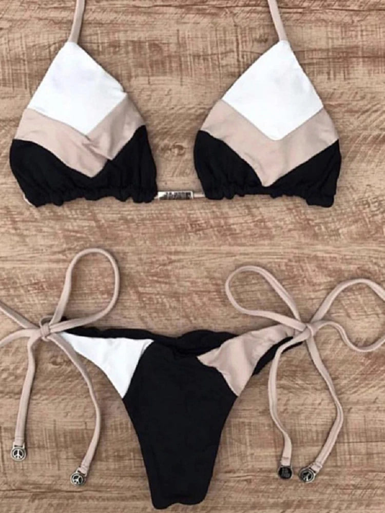 2023 Sexy Bikini Mehrfarbiger Badeanzug Damen Bademode Push-Up Gerippter Bikini-Set Brasilianischer Badeanzug Strandbekleidung Bademode Biquini