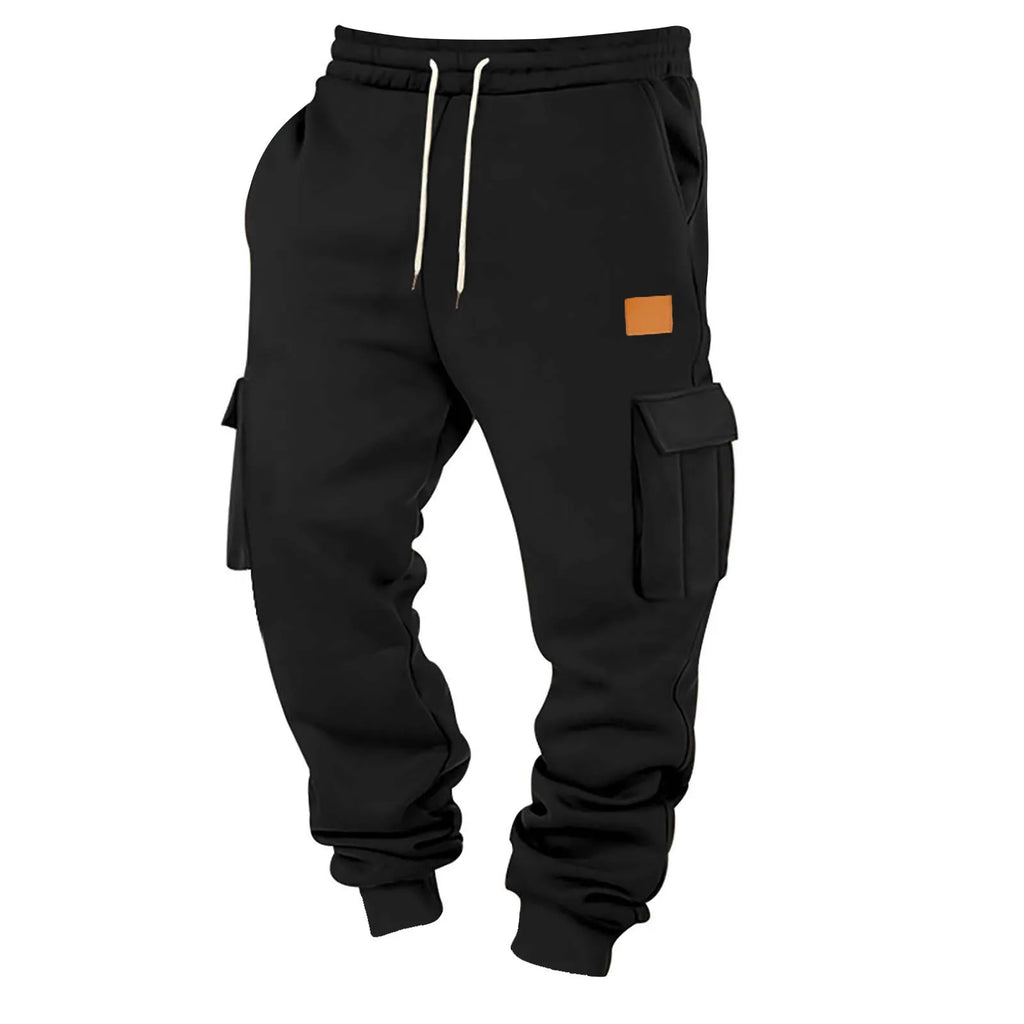 Pantaloni cargo da uomo 2025 Nuovo Casual Allentato Autunno Inverno Pantaloni larghi dritti Multi-tasche Pantaloni sportivi con pittura in tinta unita ﻿