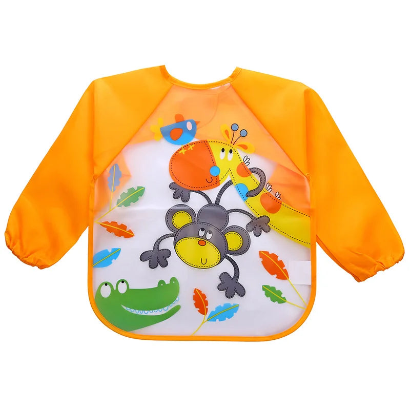 0-4 anni bavaglini per bambini impermeabili abbigliamento per bambini abbigliamento per bambini maniche lunghe grembiule bavaglino grembiule bavaglino Bandana abbigliamento