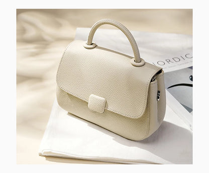 Zency Borsa a tracolla piccola semplice in vera pelle con manico superiore Borsa a tracolla firmata da donna Borsa a tracolla Bolsa 2025 Sac
