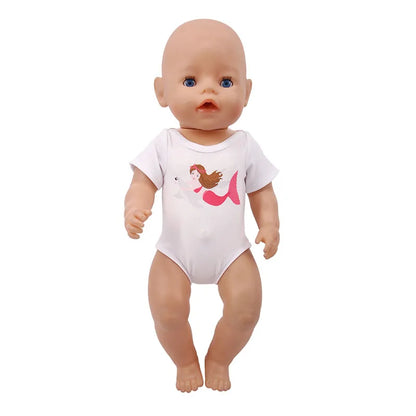 Costume da bagno per bambini in diversi stili, grazioso costume intero per bambole da 43 cm, accessori per bambole americane da 18 pollici, regali giocattolo per ragazze