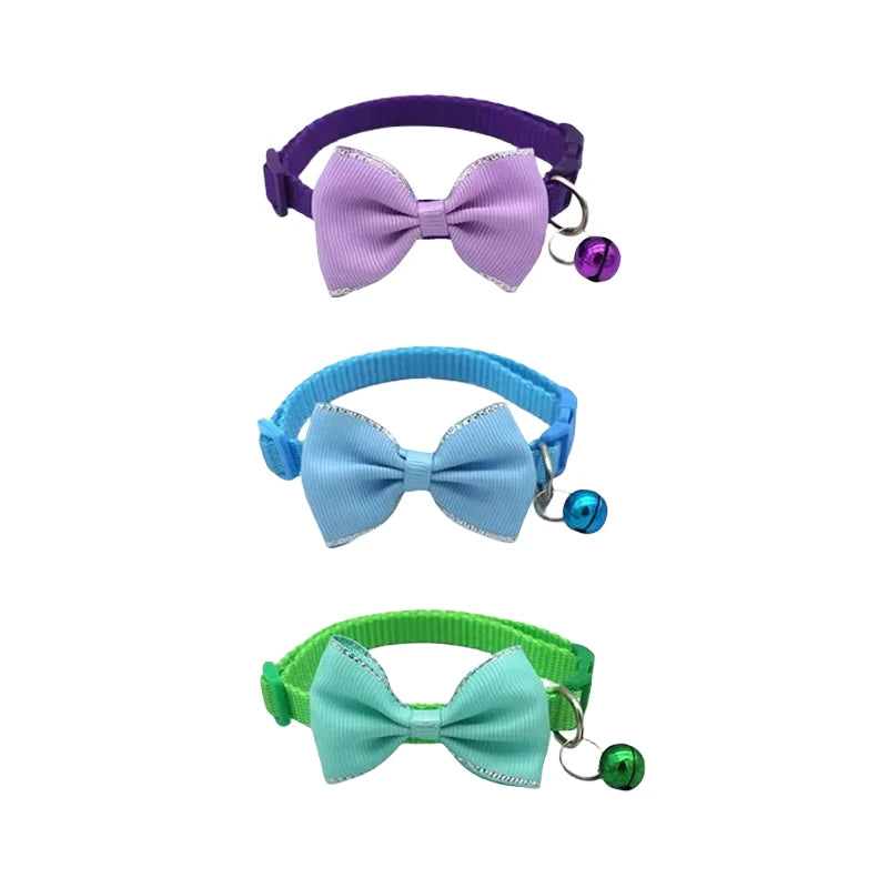 Collari per animali domestici nuovi collari per campane con fiocco per animali domestici collari per gatti carini forniture per animali domestici strumento per vestire animali domestici regolabile multicolore accessori per an