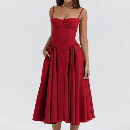 Robe longue bohème sexy d'été pour femme, luxueuse et élégante, col en V, sans manches, robe de plage à fleurs pour femme 2025