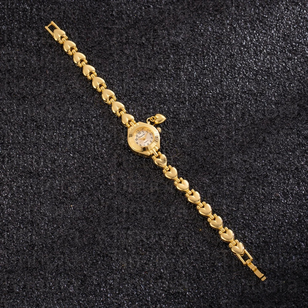 Orologi semplici ed eleganti con quadrante piccolo Orologi da polso al quarzo da donna in oro di lusso da donna Orologio da polso da donna delle migliori marche relogio feminino