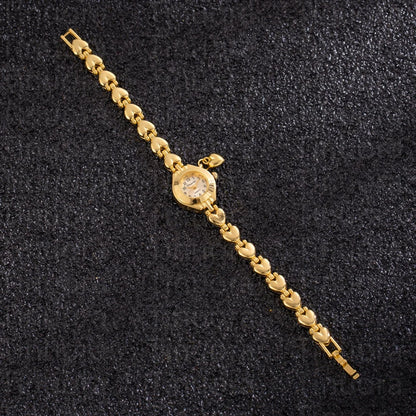 Orologi semplici ed eleganti con quadrante piccolo Orologi da polso al quarzo da donna in oro di lusso da donna Orologio da polso da donna delle migliori marche relogio feminino