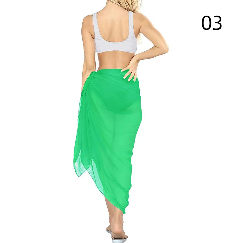 Jupes de plage sexy pour femmes, jupes de plage en mousseline, paréo long, serviette de plage, écharpe de bikini sexy