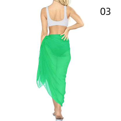 Jupes de plage sexy pour femmes, jupes de plage en mousseline, paréo long, serviette de plage, écharpe de bikini sexy