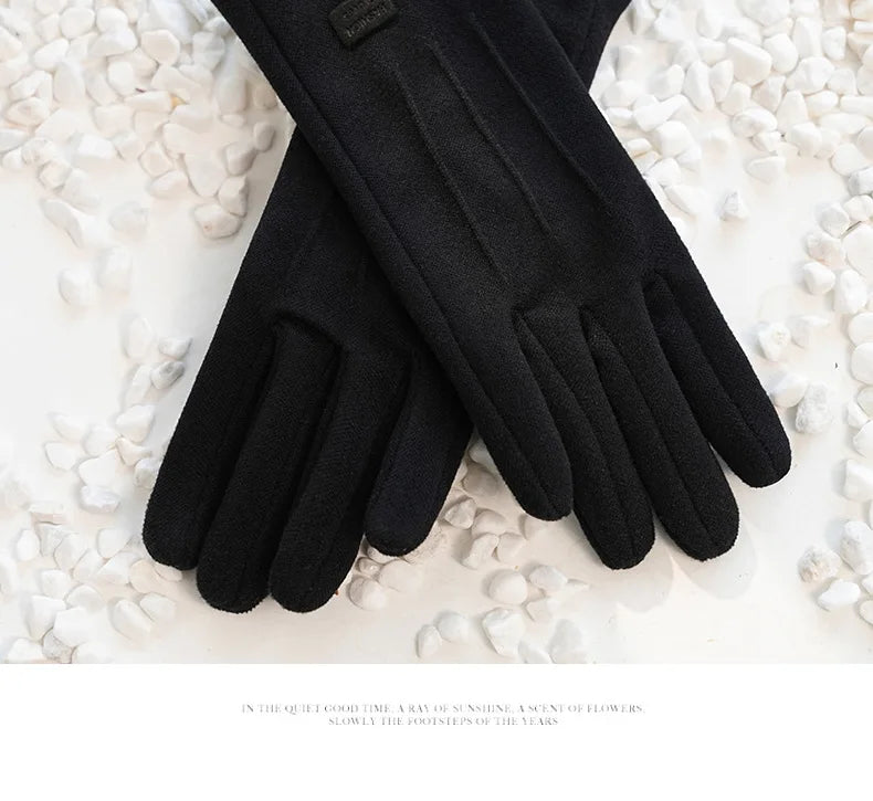 Guanti caldi da donna, uomo invernale, ciclismo all'aperto, guida, ciclismo sportivo, con pile, guanti da coppia autunnali e invernali
