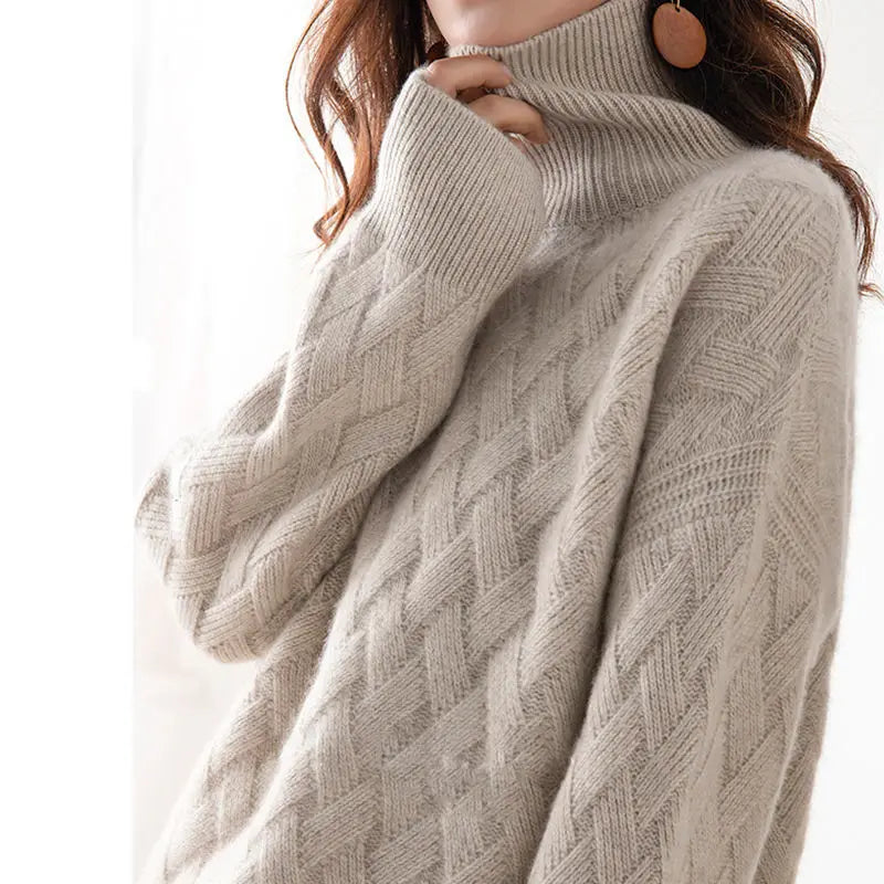 2024 nuove donne maglione allentato inverno casual chic cashmere oversize maglione spesso pullover pullover manica lunga femminile S-3XL