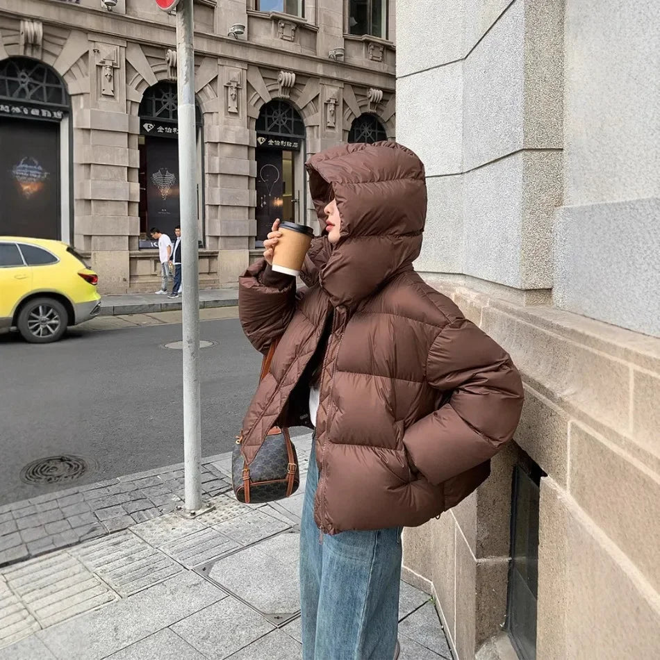 Parka invernale imbottito in cotone, cappotto da donna, giacca con cappuccio, capospalla in cotone spesso, cappotto caldo da donna, abbigliamento femminile