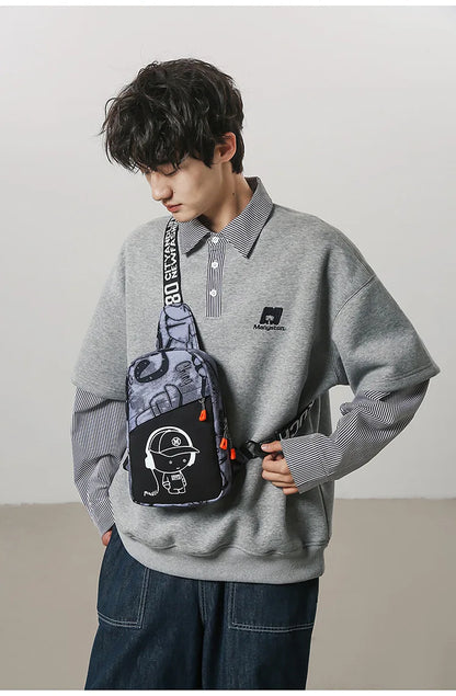 Borsa da petto luminosa alla moda Borsa a tracolla portatile leggera per pendolari per gita quotidiana Borse a tracolla dal design unico