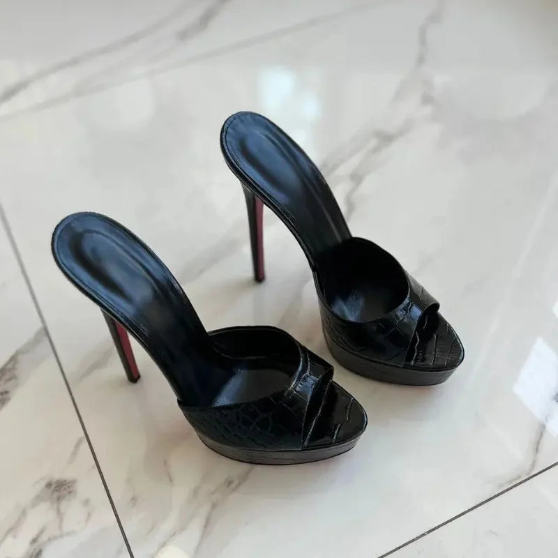 Sandali Estivi da Donna 2026 con Punta Aperta e Tacco a Spillo, Eleganti Scarpe da Ballo e da Cerimonia