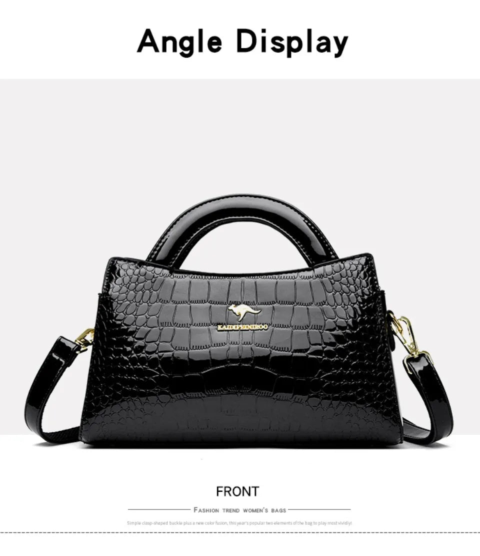 KAIDIFEINIROO Kangaroo Marca Alligator Pu Borsa a tracolla in pelle a tracolla Pochette Borse a mano per la madre Piccole borse da donna Nuovo